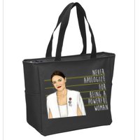 AOC Alexandria Ocasio Cortez Powerful Woman Quote Zip Tote Bag