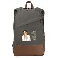 AOC Alexandria Ocasio Cortez Powerful Woman Quote Cotton Canvas Backpack
