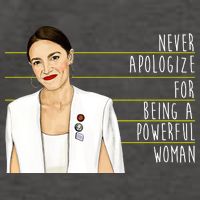 AOC Alexandria Ocasio Cortez Powerful Woman Quote Vector Backpack