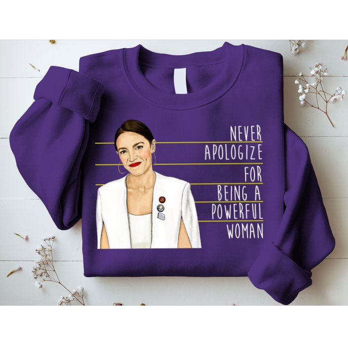 AOC Alexandria Ocasio Cortez Powerful Woman Quote Sweatshirt
