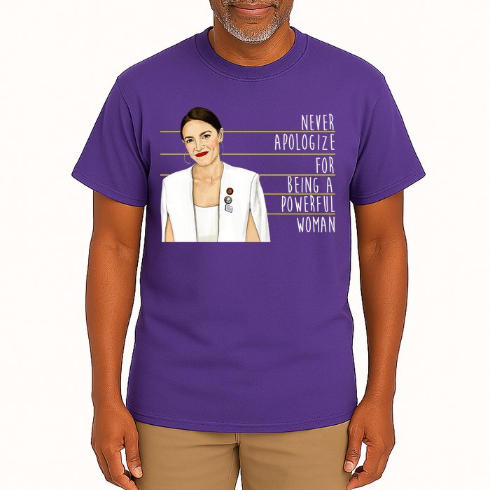 AOC Alexandria Ocasio Cortez Powerful Woman Quote Tall T-Shirt