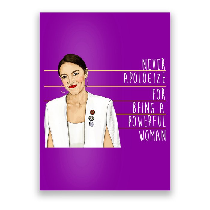 AOC Alexandria Ocasio Cortez Powerful Woman Quote Poster