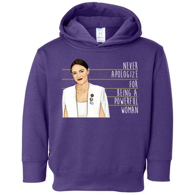 AOC Alexandria Ocasio Cortez Powerful Woman Quote Toddler Hoodie