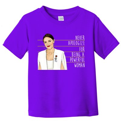 AOC Alexandria Ocasio Cortez Powerful Woman Quote Toddler T-Shirt