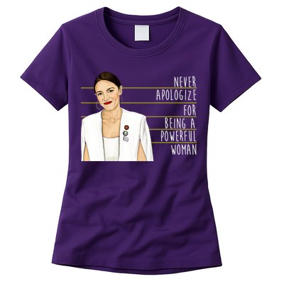 AOC Alexandria Ocasio Cortez Powerful Woman Quote Womens T-Shirt