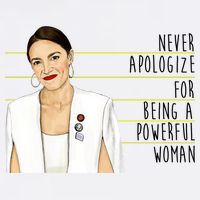 AOC Alexandria Ocasio Cortez Powerful Woman Quote Garment-Dyed Sweatshirt