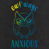 Always Anxious Owl Funny 7 Panel Mesh Trucker Snapback Hat