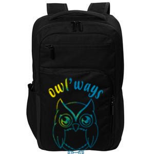 Always Anxious Owl Funny Impact Tech Backpack