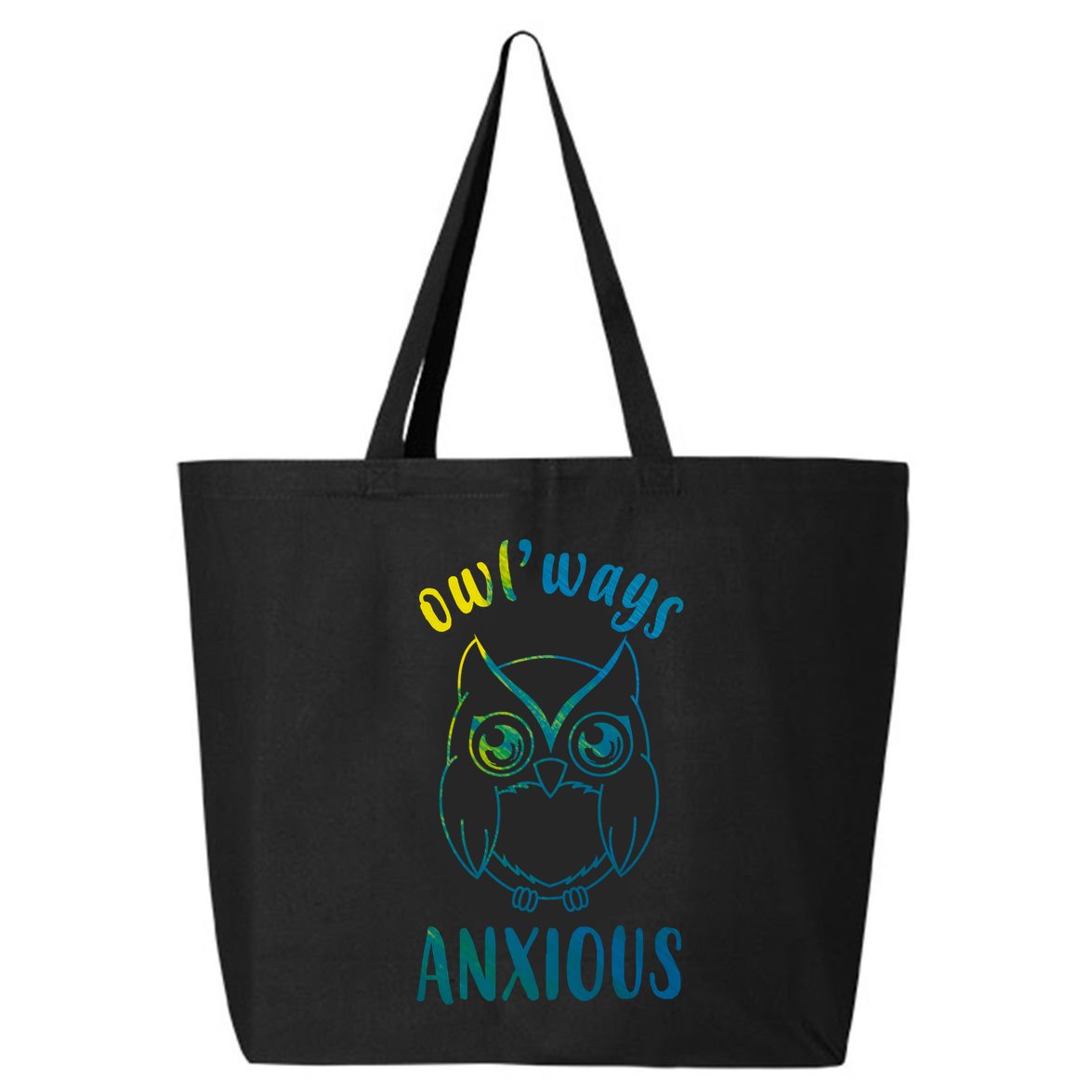 Always Anxious Owl Funny 25L Jumbo Tote