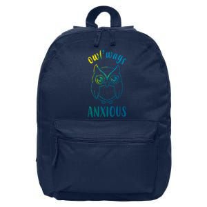 Always Anxious Owl Funny 16 in Basic Backpack