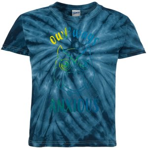 Always Anxious Owl Funny Kids Tie-Dye T-Shirt