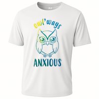 Always Anxious Owl Funny Cooling Performance Crew T-Shirt