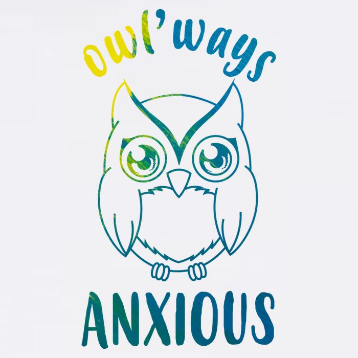 Always Anxious Owl Funny Cooling Performance Crew T-Shirt