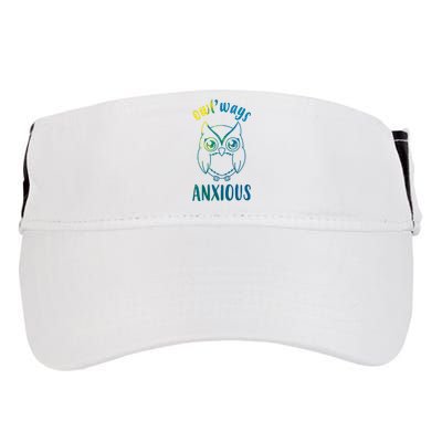 Always Anxious Owl Funny Adult Drive Performance Visor