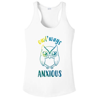 Always Anxious Owl Funny Ladies PosiCharge Competitor Racerback Tank