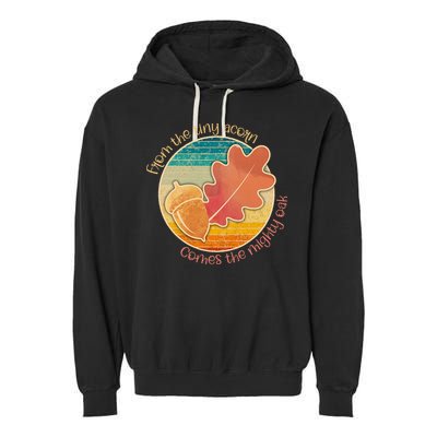 Acorn And Oak Leaf For Nature Lovers Garment-Dyed Fleece Hoodie