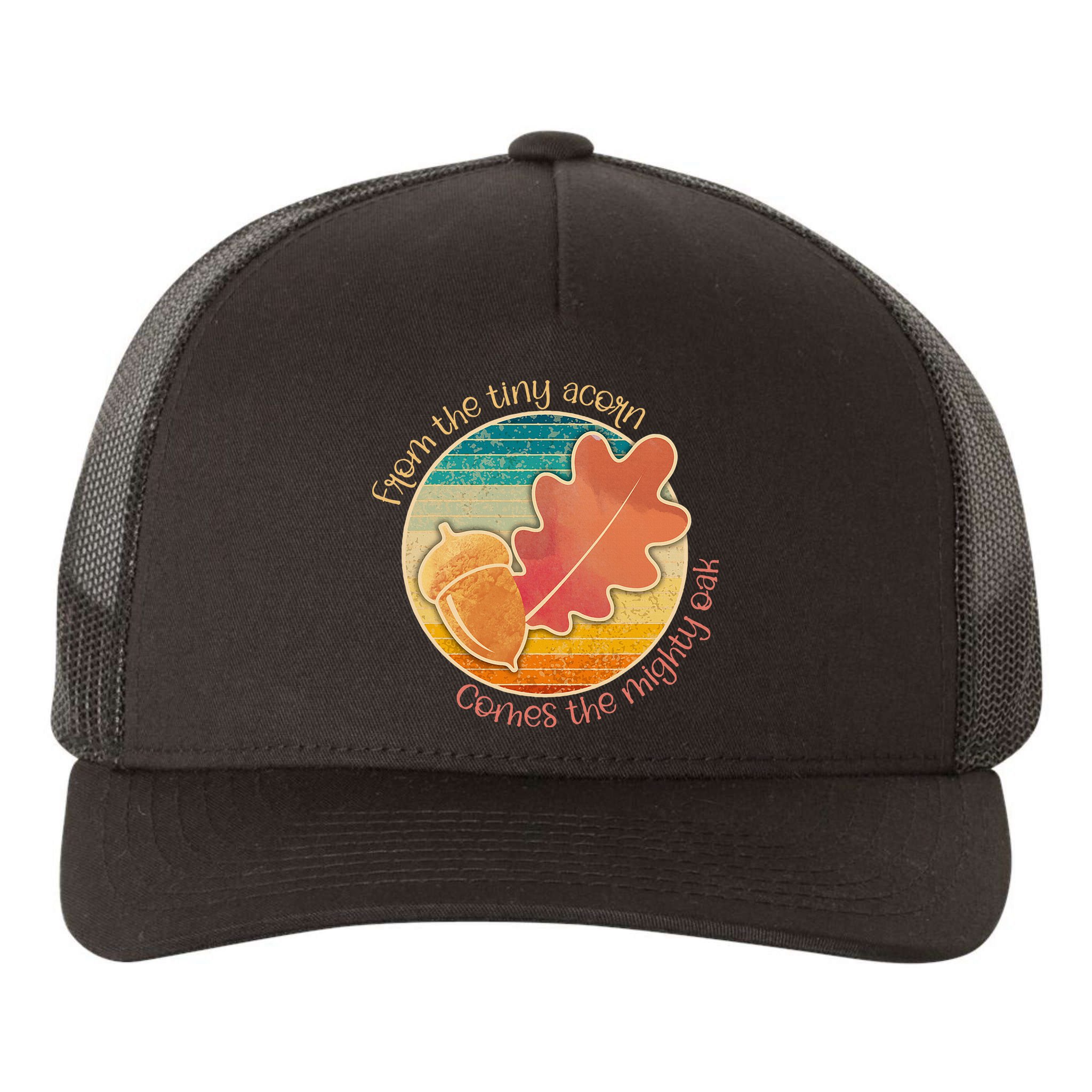 Acorn And Oak Leaf For Nature Lovers Yupoong Adult 5-Panel Trucker Hat