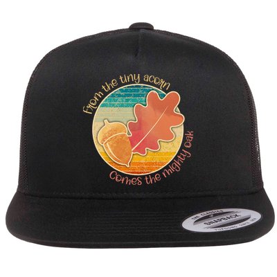 Acorn And Oak Leaf For Nature Lovers Flatbill Hat