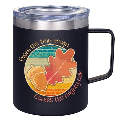 Acorn And Oak Leaf For Nature Lovers 12oz Stainless Steel Coffee Mug