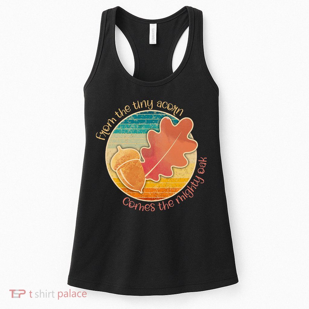 Acorn And Oak Leaf For Nature Lovers Womens Tank Top