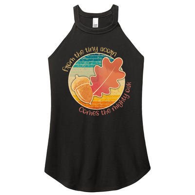Acorn And Oak Leaf For Nature Lovers Women's Perfect Tri Rocker Tank