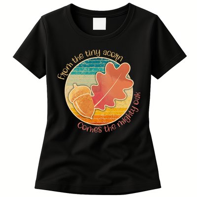 Acorn And Oak Leaf For Nature Lovers Womens T-Shirt