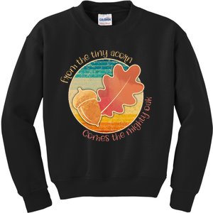 Acorn And Oak Leaf For Nature Lovers Kids Sweatshirt