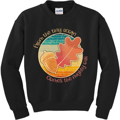 Acorn And Oak Leaf For Nature Lovers Kids Sweatshirt