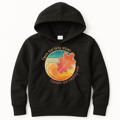 Acorn And Oak Leaf For Nature Lovers Kids Hoodie