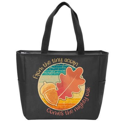 Acorn And Oak Leaf For Nature Lovers Zip Tote Bag