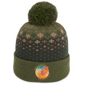 Acorn And Oak Leaf For Nature Lovers The Baniff Cuffed Pom Beanie