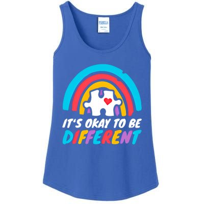 Autism Awareness Okay To Be Different Love Autistic Support Gift Ladies Essential Tank