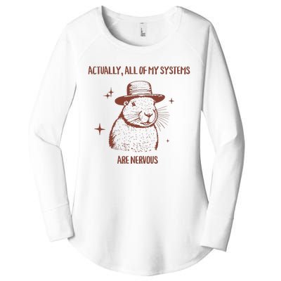 Actually All Of My Systems Are Nervous Women's Perfect Tri Tunic Long Sleeve Shirt