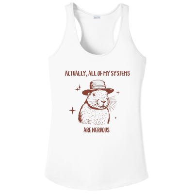 Actually All Of My Systems Are Nervous Ladies PosiCharge Competitor Racerback Tank