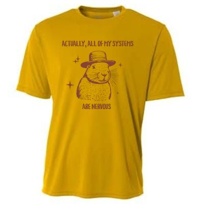 Actually All Of My Systems Are Nervous Cooling Performance Crew T-Shirt