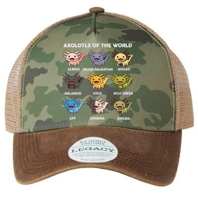 Axolotl-  Axolotl Of World  Legacy Tie Dye Trucker Hat