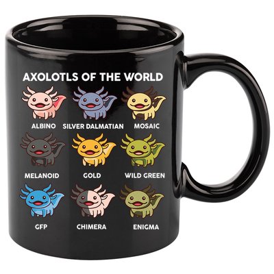 Axolotl-  Axolotl Of World  11oz C Handle Ceramic Mug