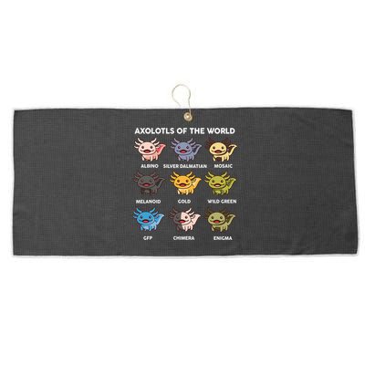 Axolotl-  Axolotl Of World  Large Microfiber Waffle Golf Towel