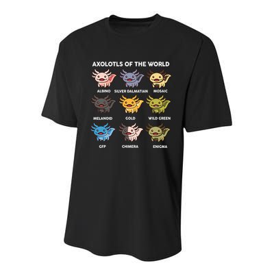 Axolotl-  Axolotl Of World  Youth Performance Sprint T-Shirt