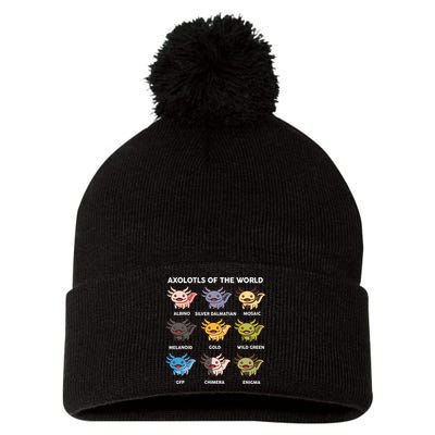Axolotl-  Axolotl Of World  Pom Pom 12in Knit Beanie