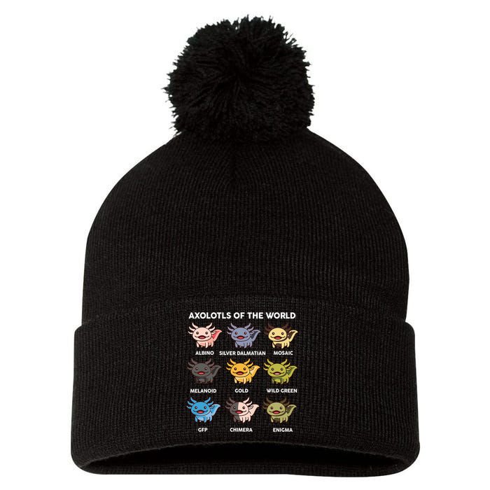 Axolotl-  Axolotl Of World  Pom Pom 12in Knit Beanie
