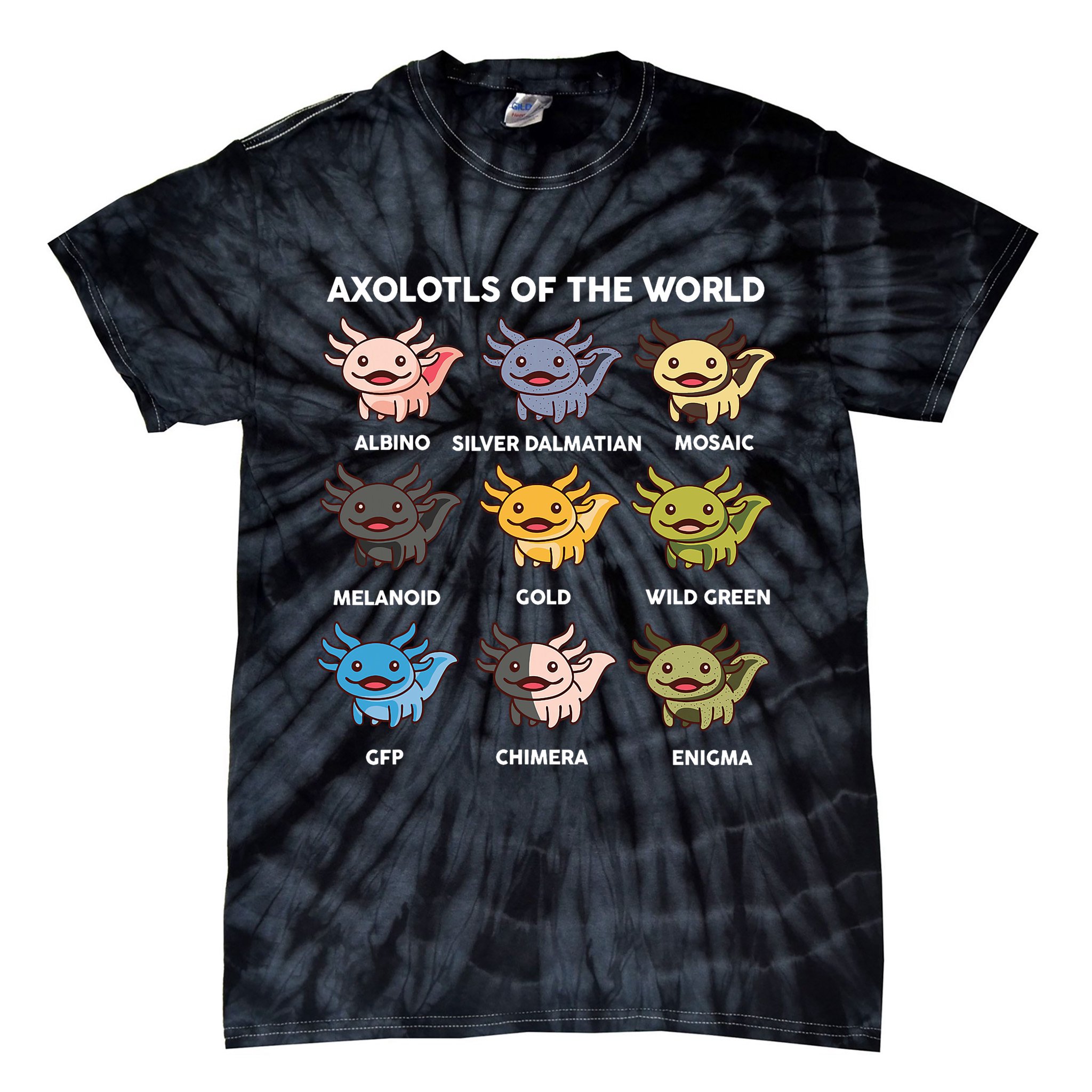 Axolotl-  Axolotl Of World  Tie-Dye T-Shirt
