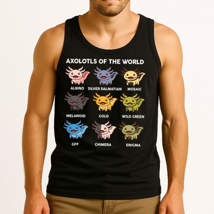 Axolotl-  Axolotl Of World  Tank Top