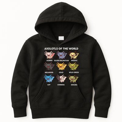 Axolotl-  Axolotl Of World  Kids Hoodie