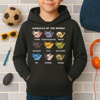 Axolotl-  Axolotl Of World  Kids Hoodie