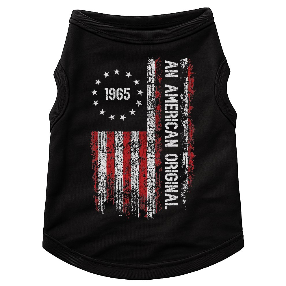 An American Original 1965 Birthday Vintage American Flag Doggie Tank