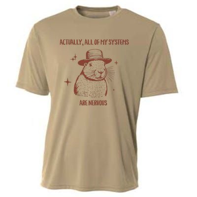 Actually All Of My Systems Are Nervous Cooling Performance Crew T-Shirt