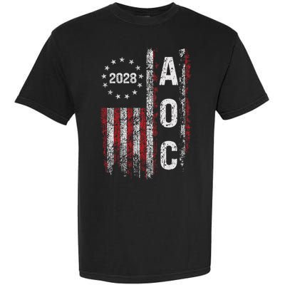 AOC Alexandria Ocasio Cortez 2028 For President Election Garment-Dyed Heavyweight T-Shirt