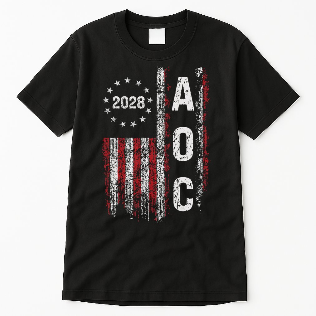 AOC Alexandria Ocasio Cortez 2028 For President Election Tall T-Shirt