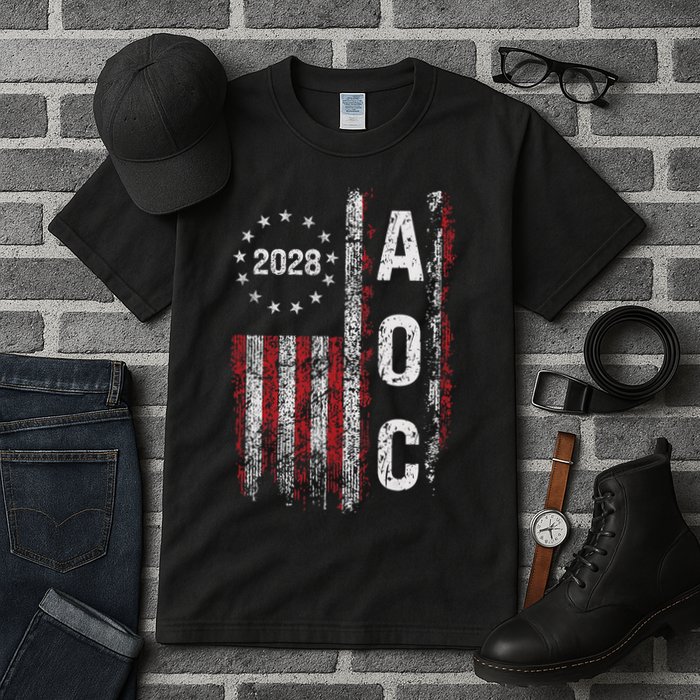 AOC Alexandria Ocasio Cortez 2028 For President Election Tall T-Shirt